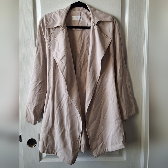 * MNG Mango Women XS  Mid Length Wrap Waterfall Coat Layering Dark Acidemia Prep - Picture 4 of 8